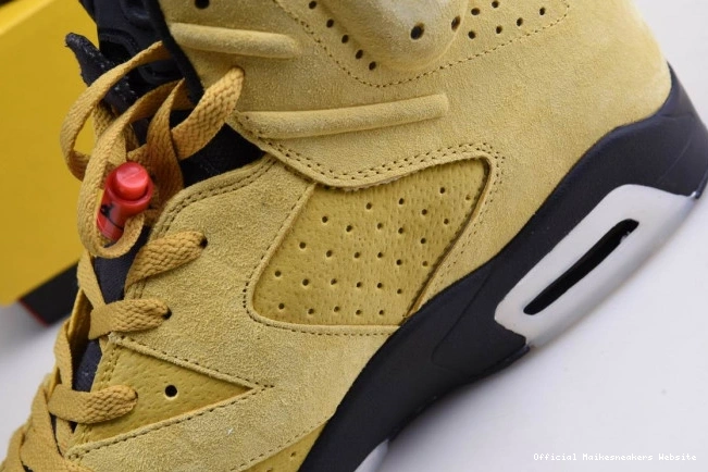 Official Maikesneakers CN1084-300 TRAVIS 6 JORDAN X YELLOW AIR SCOTT 0705